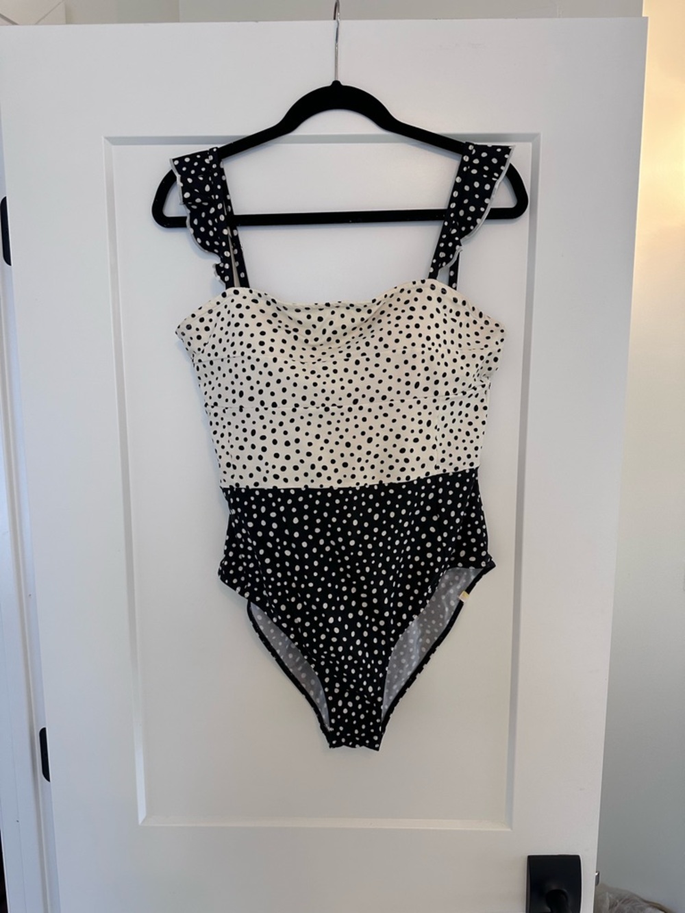 summersalt Black & Cream Polka Dot One-Piece Swimsuit - Picture 1 of 1
